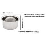 Milk Pot & Lid Set - 1.5L - Stainless Steel - Image 2