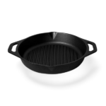 10" Round Grill Pan with Lid - Premium Cast Iron by Dynamic Cookwares - Image 3