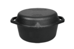 Dutch Oven - 2 in 1 Skillet - Premium Cast Iron by Dynamic Cookwares - Image 5