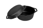 Dutch Oven - 2 in 1 Skillet - Premium Cast Iron by Dynamic Cookwares