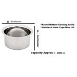 Milk Pot & Lid Set - 2L - Stainless Steel - Image 2