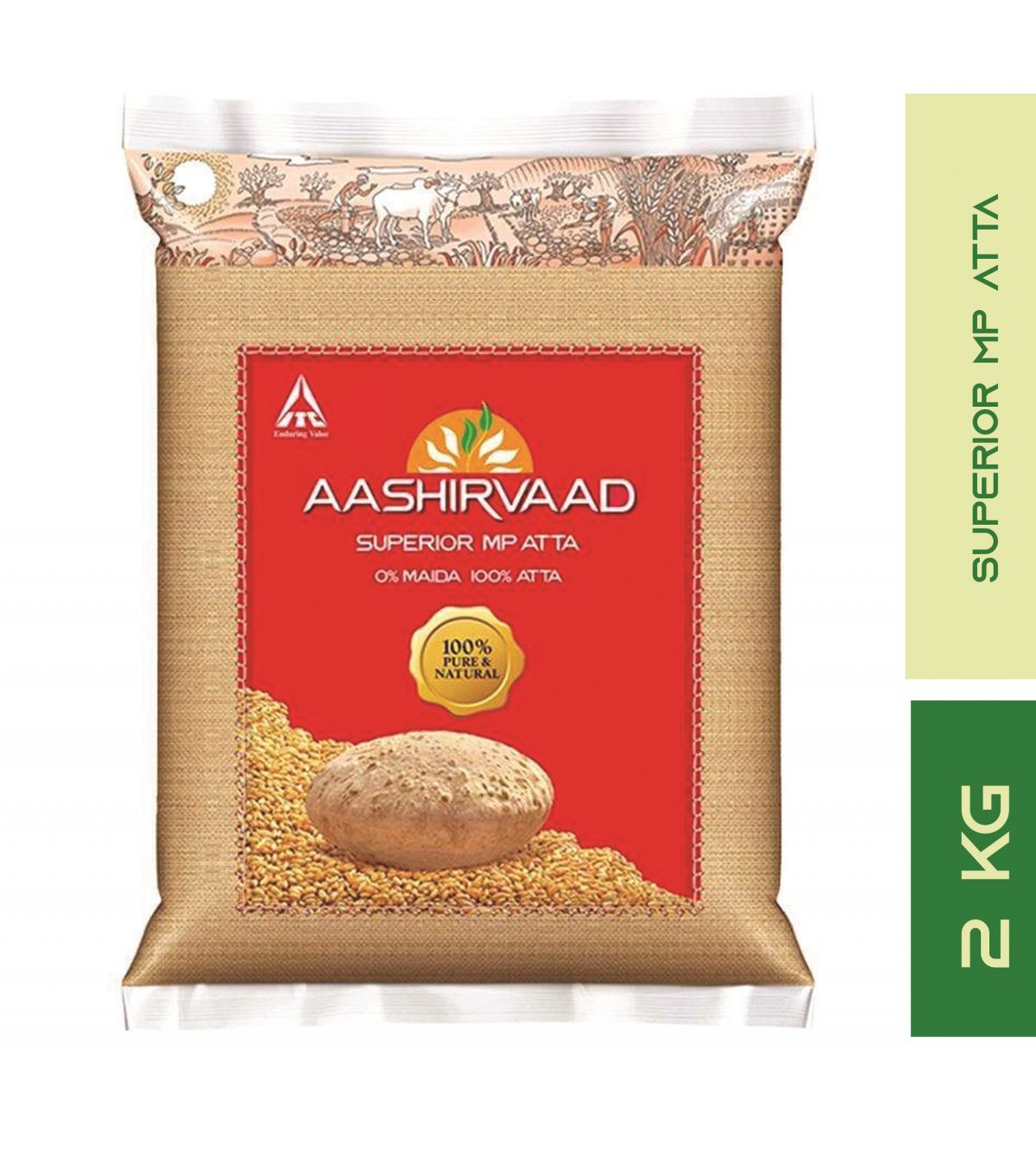 Aashirvaad Whole Wheat Atta | 2 Kg - Image 1