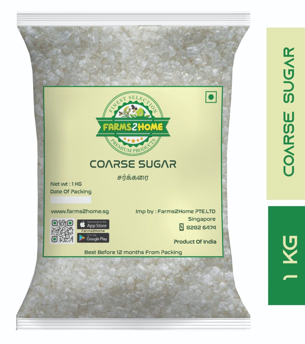 Coarse_Sugar_1Kg Sugar - Fine Coarse - Image 1