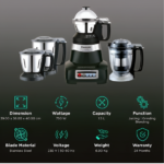 Panasonic MX-AE 475 | 750 watts Mixer grinder - 4 Jars, Black - Image 2
