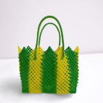 Handmade Reusable Wire Bag - Green & Yellow